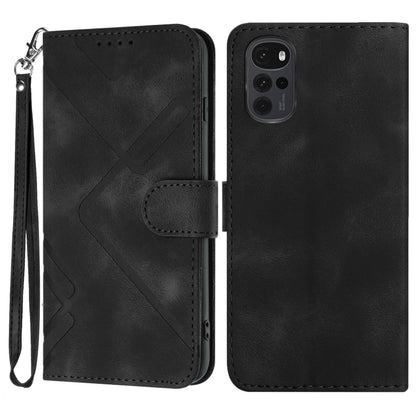 Line Pattern Skin Feel Leather Phone Case