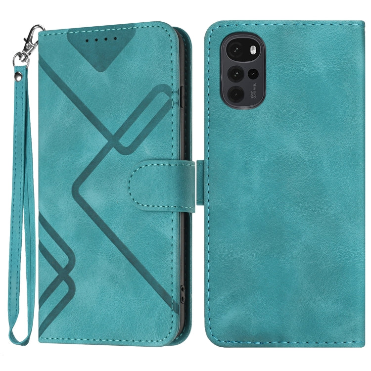 Line Pattern Skin Feel Leather Phone Case