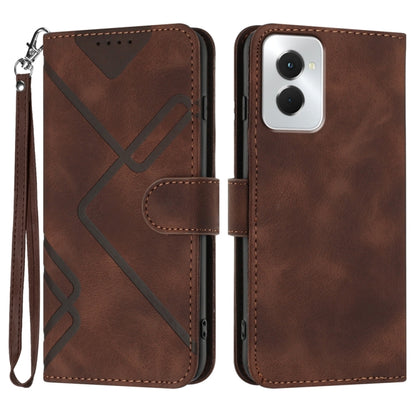 Line Pattern Skin Feel Leather Phone Case