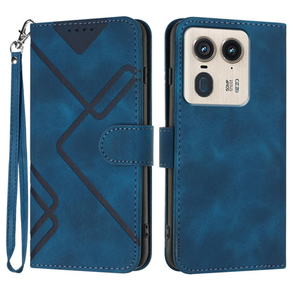 Line Pattern Skin Feel Leather Phone Case