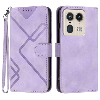 Line Pattern Skin Feel Leather Phone Case