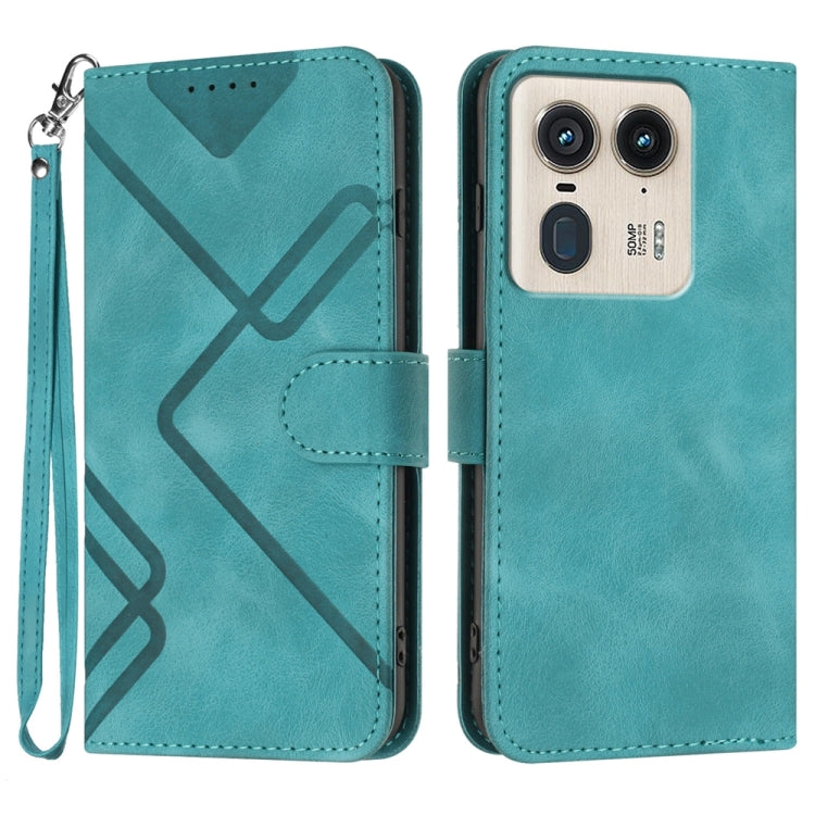 Line Pattern Skin Feel Leather Phone Case