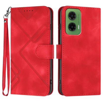 Line Pattern Skin Feel Leather Phone Case, For Motorola Moto G 2025, For Motorola Moto G Play 2025 / G Power 2025, For Motorola Moto G75 5G, For Motorola Moto G35, For Motorola Moto G55, For Motorola Edge 50 Neo, For Motorola Edge 5G 2024              ...