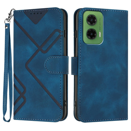 Line Pattern Skin Feel Leather Phone Case, For Motorola Moto G 2025, For Motorola Moto G Play 2025 / G Power 2025, For Motorola Moto G75 5G, For Motorola Moto G35, For Motorola Moto G55, For Motorola Edge 50 Neo, For Motorola Edge 5G 2024              ...