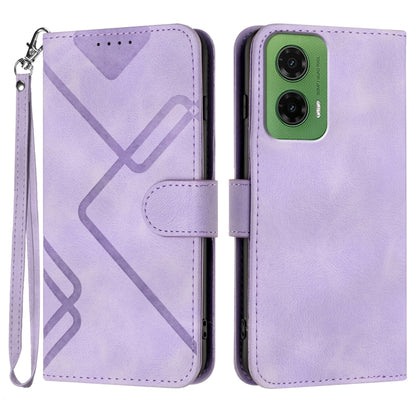 Line Pattern Skin Feel Leather Phone Case, For Motorola Moto G 2025, For Motorola Moto G Play 2025 / G Power 2025, For Motorola Moto G75 5G, For Motorola Moto G35, For Motorola Moto G55, For Motorola Edge 50 Neo, For Motorola Edge 5G 2024              ...