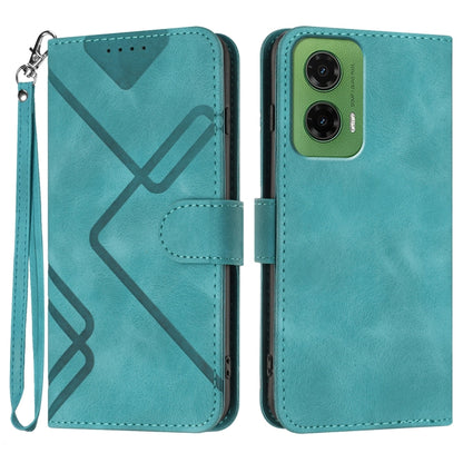 Line Pattern Skin Feel Leather Phone Case, For Motorola Moto G 2025, For Motorola Moto G Play 2025 / G Power 2025, For Motorola Moto G75 5G, For Motorola Moto G35, For Motorola Moto G55, For Motorola Edge 50 Neo, For Motorola Edge 5G 2024              ...