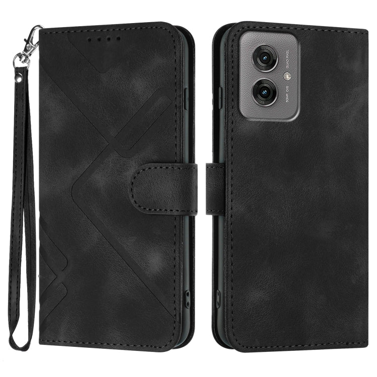 Line Pattern Skin Feel Leather Phone Case, For Motorola Moto G 2025, For Motorola Moto G Play 2025 / G Power 2025, For Motorola Moto G75 5G, For Motorola Moto G35, For Motorola Moto G55, For Motorola Edge 50 Neo, For Motorola Edge 5G 2024              ...