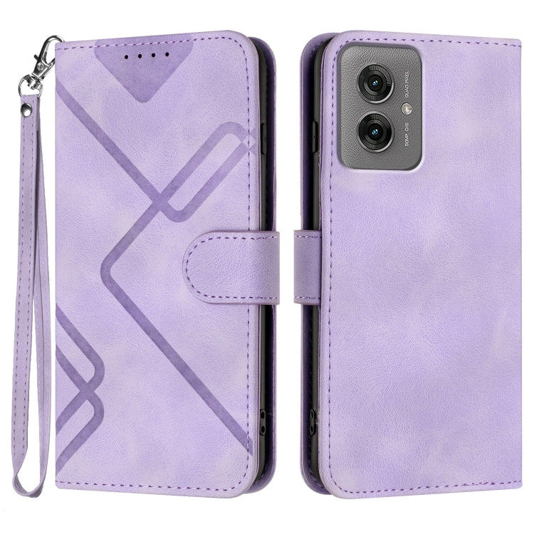 Line Pattern Skin Feel Leather Phone Case, For Motorola Moto G 2025, For Motorola Moto G Play 2025 / G Power 2025, For Motorola Moto G75 5G, For Motorola Moto G35, For Motorola Moto G55, For Motorola Edge 50 Neo, For Motorola Edge 5G 2024              ...
