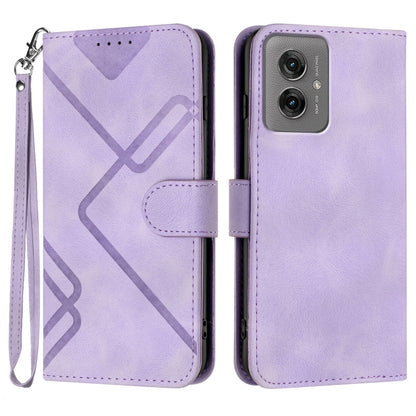 Line Pattern Skin Feel Leather Phone Case, For Motorola Moto G 2025, For Motorola Moto G Play 2025 / G Power 2025, For Motorola Moto G75 5G, For Motorola Moto G35, For Motorola Moto G55, For Motorola Edge 50 Neo, For Motorola Edge 5G 2024              ...