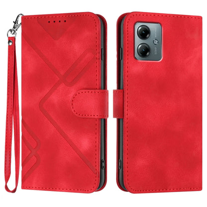 Line Pattern Skin Feel Leather Phone Case, For Motorola Moto G05, For Motorola Moto G15, For Motorola Moto G 2025, For Motorola Moto G Play 2025 / G Power 2025, For Motorola Moto G75 5G, For Motorola Moto G35, For Motorola Moto G55                     ...