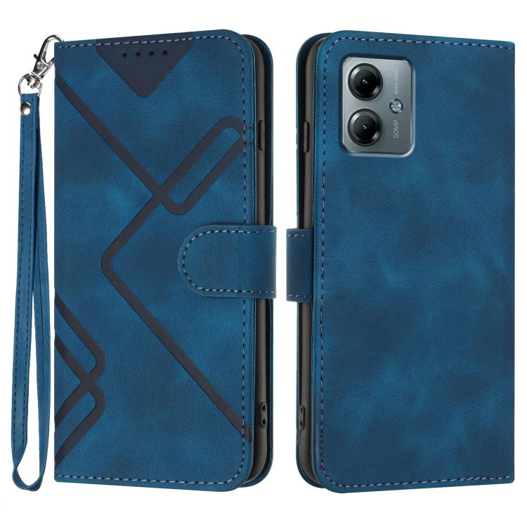 Line Pattern Skin Feel Leather Phone Case, For Motorola Moto G05, For Motorola Moto G15, For Motorola Moto G 2025, For Motorola Moto G Play 2025 / G Power 2025, For Motorola Moto G75 5G, For Motorola Moto G35, For Motorola Moto G55                     ...