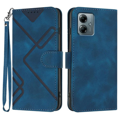 Line Pattern Skin Feel Leather Phone Case, For Motorola Moto G05, For Motorola Moto G15, For Motorola Moto G 2025, For Motorola Moto G Play 2025 / G Power 2025, For Motorola Moto G75 5G, For Motorola Moto G35, For Motorola Moto G55                     ...