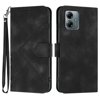 Line Pattern Skin Feel Leather Phone Case, For Motorola Moto G05, For Motorola Moto G15, For Motorola Moto G 2025, For Motorola Moto G Play 2025 / G Power 2025, For Motorola Moto G75 5G, For Motorola Moto G35, For Motorola Moto G55                     ...