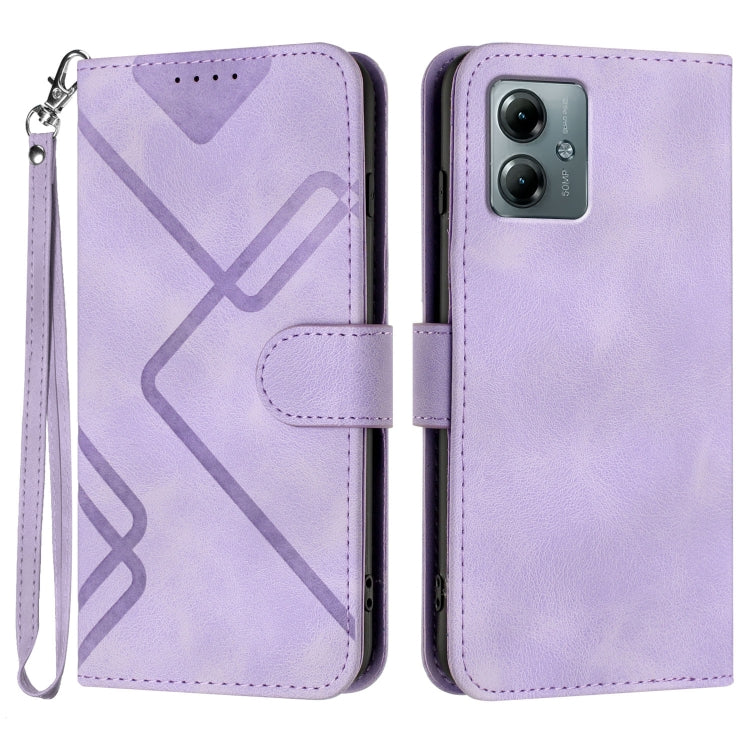 Line Pattern Skin Feel Leather Phone Case, For Motorola Moto G05, For Motorola Moto G15, For Motorola Moto G 2025, For Motorola Moto G Play 2025 / G Power 2025, For Motorola Moto G75 5G, For Motorola Moto G35, For Motorola Moto G55                     ...