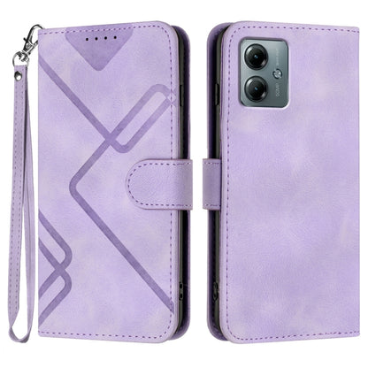 Line Pattern Skin Feel Leather Phone Case, For Motorola Moto G05, For Motorola Moto G15, For Motorola Moto G 2025, For Motorola Moto G Play 2025 / G Power 2025, For Motorola Moto G75 5G, For Motorola Moto G35, For Motorola Moto G55                     ...