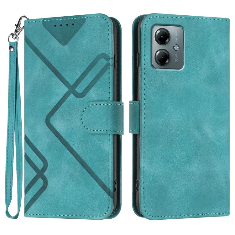 Line Pattern Skin Feel Leather Phone Case, For Motorola Moto G05, For Motorola Moto G15, For Motorola Moto G 2025, For Motorola Moto G Play 2025 / G Power 2025, For Motorola Moto G75 5G, For Motorola Moto G35, For Motorola Moto G55                     ...