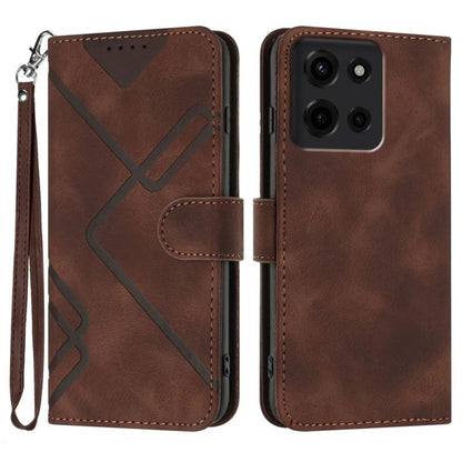 Line Pattern Skin Feel Leather Phone Case, For Motorola Moto G05, For Motorola Moto G15, For Motorola Moto G 2025, For Motorola Moto G Play 2025 / G Power 2025, For Motorola Moto G75 5G, For Motorola Moto G35, For Motorola Moto G55                     ...