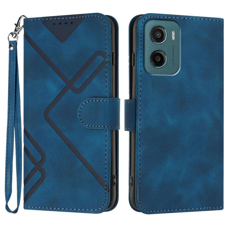 Line Pattern Skin Feel Leather Phone Case, For Motorola Moto G05, For Motorola Moto G15, For Motorola Moto G 2025, For Motorola Moto G Play 2025 / G Power 2025, For Motorola Moto G75 5G, For Motorola Moto G35, For Motorola Moto G55                     ...