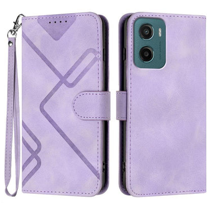Line Pattern Skin Feel Leather Phone Case, For Motorola Moto G05, For Motorola Moto G15, For Motorola Moto G 2025, For Motorola Moto G Play 2025 / G Power 2025, For Motorola Moto G75 5G, For Motorola Moto G35, For Motorola Moto G55                     ...