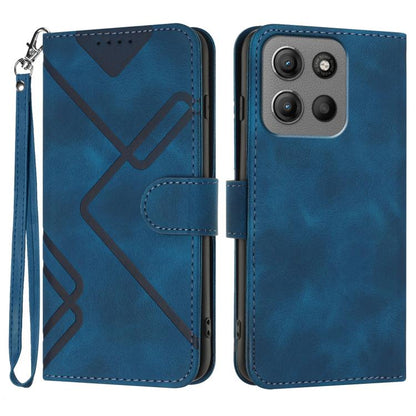 Line Pattern Skin Feel Leather Phone Case, For Motorola Moto G05, For Motorola Moto G15, For Motorola Moto G 2025, For Motorola Moto G Play 2025 / G Power 2025, For Motorola Moto G75 5G, For Motorola Moto G35, For Motorola Moto G55                     ...