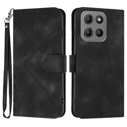 Line Pattern Skin Feel Leather Phone Case, For Motorola Moto G05, For Motorola Moto G15, For Motorola Moto G 2025, For Motorola Moto G Play 2025 / G Power 2025, For Motorola Moto G75 5G, For Motorola Moto G35, For Motorola Moto G55                     ...