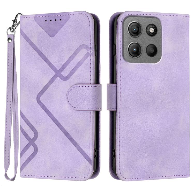 Line Pattern Skin Feel Leather Phone Case, For Motorola Moto G05, For Motorola Moto G15, For Motorola Moto G 2025, For Motorola Moto G Play 2025 / G Power 2025, For Motorola Moto G75 5G, For Motorola Moto G35, For Motorola Moto G55                     ...