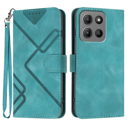 Line Pattern Skin Feel Leather Phone Case, For Motorola Moto G05, For Motorola Moto G15, For Motorola Moto G 2025, For Motorola Moto G Play 2025 / G Power 2025, For Motorola Moto G75 5G, For Motorola Moto G35, For Motorola Moto G55                     ...