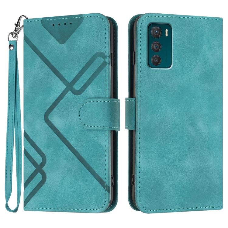 Line Pattern Skin Feel Leather Phone Case