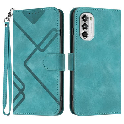 Line Pattern Skin Feel Leather Phone Case
