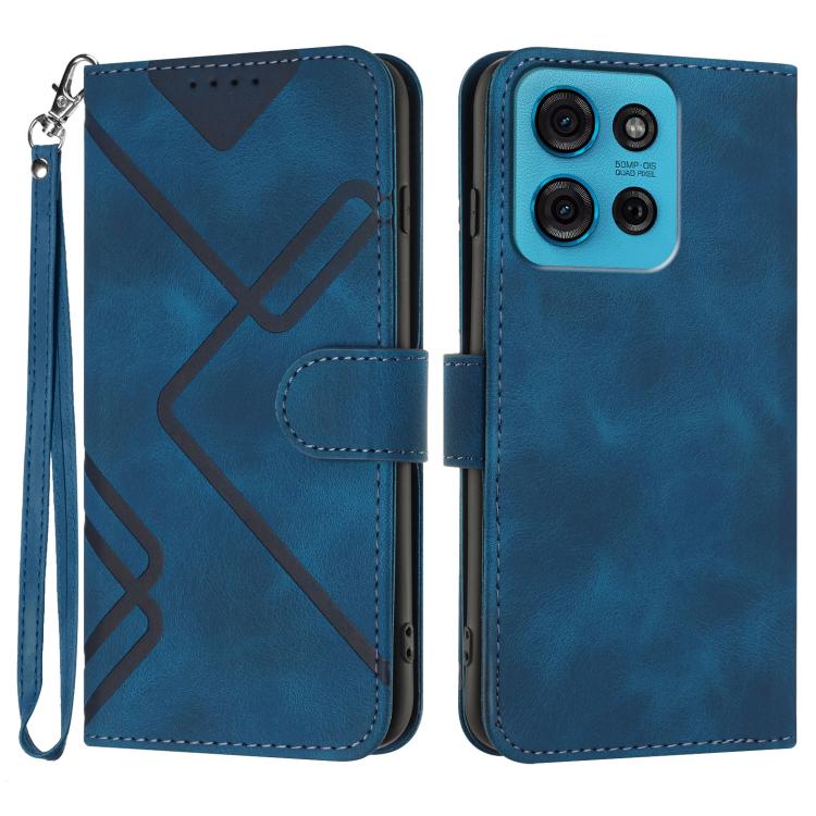 Line Pattern Skin Feel Leather Phone Case, For Motorola Moto G 2025, For Motorola Moto G Play 2025 / G Power 2025, For Motorola Moto G75 5G, For Motorola Moto G35, For Motorola Moto G55, For Motorola Edge 50 Neo, For Motorola Edge 5G 2024              ...