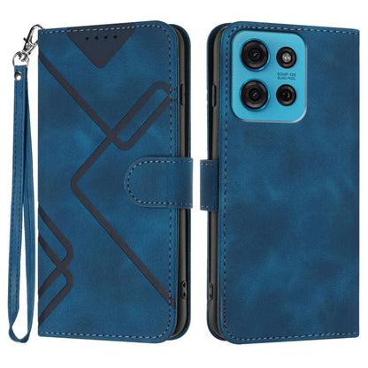 Line Pattern Skin Feel Leather Phone Case, For Motorola Moto G 2025, For Motorola Moto G Play 2025 / G Power 2025, For Motorola Moto G75 5G, For Motorola Moto G35, For Motorola Moto G55, For Motorola Edge 50 Neo, For Motorola Edge 5G 2024              ...