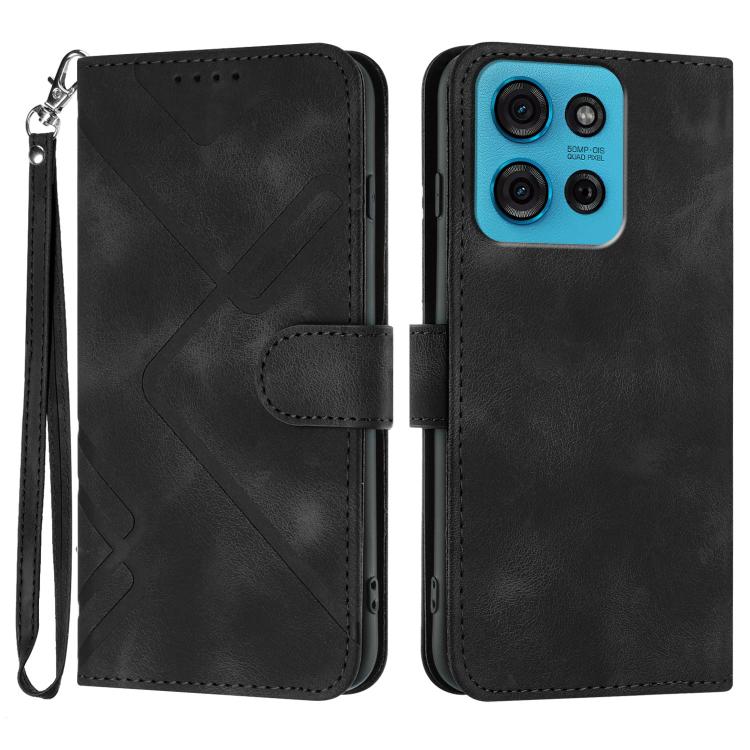 Line Pattern Skin Feel Leather Phone Case, For Motorola Moto G 2025, For Motorola Moto G Play 2025 / G Power 2025, For Motorola Moto G75 5G, For Motorola Moto G35, For Motorola Moto G55, For Motorola Edge 50 Neo, For Motorola Edge 5G 2024              ...