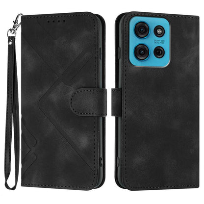 Line Pattern Skin Feel Leather Phone Case, For Motorola Moto G 2025, For Motorola Moto G Play 2025 / G Power 2025, For Motorola Moto G75 5G, For Motorola Moto G35, For Motorola Moto G55, For Motorola Edge 50 Neo, For Motorola Edge 5G 2024              ...