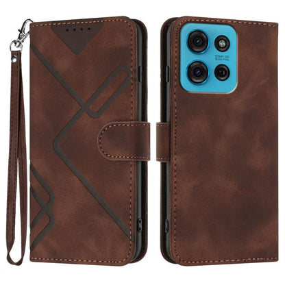 Line Pattern Skin Feel Leather Phone Case, For Motorola Moto G 2025, For Motorola Moto G Play 2025 / G Power 2025, For Motorola Moto G75 5G, For Motorola Moto G35, For Motorola Moto G55, For Motorola Edge 50 Neo, For Motorola Edge 5G 2024              ...