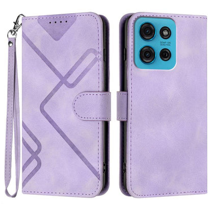 Line Pattern Skin Feel Leather Phone Case, For Motorola Moto G 2025, For Motorola Moto G Play 2025 / G Power 2025, For Motorola Moto G75 5G, For Motorola Moto G35, For Motorola Moto G55, For Motorola Edge 50 Neo, For Motorola Edge 5G 2024              ...