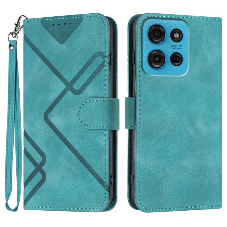 Line Pattern Skin Feel Leather Phone Case, For Motorola Moto G 2025, For Motorola Moto G Play 2025 / G Power 2025, For Motorola Moto G75 5G, For Motorola Moto G35, For Motorola Moto G55, For Motorola Edge 50 Neo, For Motorola Edge 5G 2024              ...