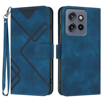 Line Pattern Skin Feel Leather Phone Case, For Motorola Moto G 2025, For Motorola Moto G Play 2025 / G Power 2025, For Motorola Moto G75 5G, For Motorola Moto G35, For Motorola Moto G55, For Motorola Edge 50 Neo, For Motorola Edge 5G 2024              ...