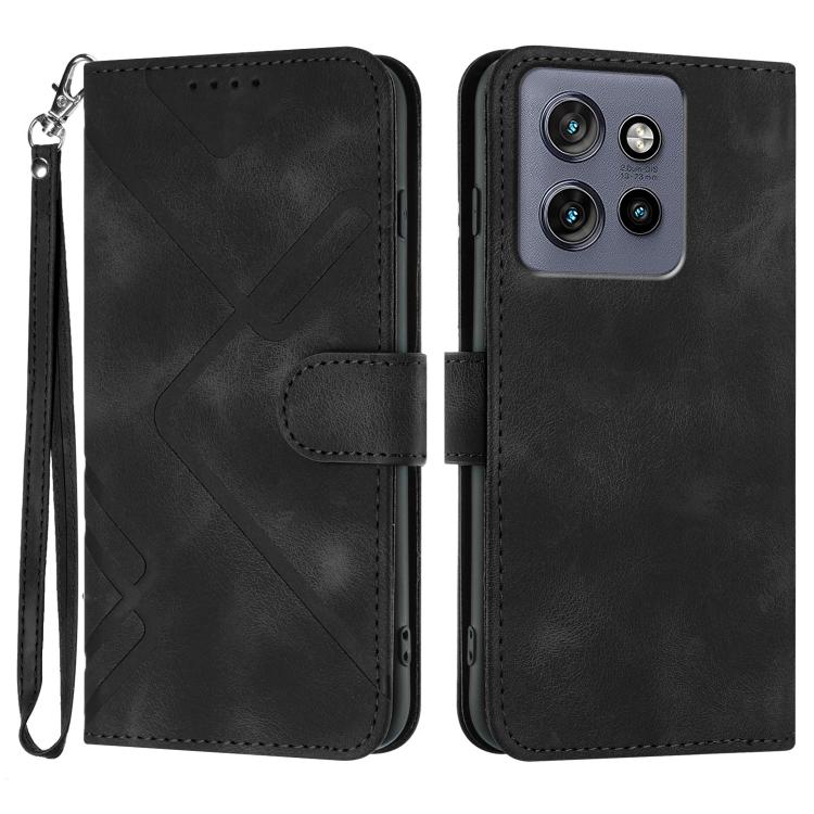 Line Pattern Skin Feel Leather Phone Case, For Motorola Moto G 2025, For Motorola Moto G Play 2025 / G Power 2025, For Motorola Moto G75 5G, For Motorola Moto G35, For Motorola Moto G55, For Motorola Edge 50 Neo, For Motorola Edge 5G 2024              ...