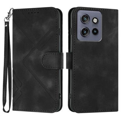 Line Pattern Skin Feel Leather Phone Case, For Motorola Moto G 2025, For Motorola Moto G Play 2025 / G Power 2025, For Motorola Moto G75 5G, For Motorola Moto G35, For Motorola Moto G55, For Motorola Edge 50 Neo, For Motorola Edge 5G 2024              ...