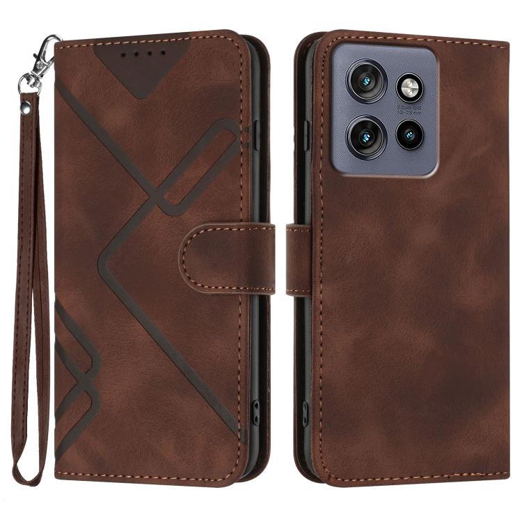 Line Pattern Skin Feel Leather Phone Case, For Motorola Moto G 2025, For Motorola Moto G Play 2025 / G Power 2025, For Motorola Moto G75 5G, For Motorola Moto G35, For Motorola Moto G55, For Motorola Edge 50 Neo, For Motorola Edge 5G 2024              ...