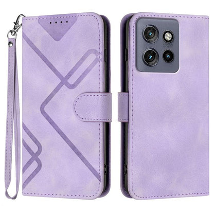 Line Pattern Skin Feel Leather Phone Case, For Motorola Moto G 2025, For Motorola Moto G Play 2025 / G Power 2025, For Motorola Moto G75 5G, For Motorola Moto G35, For Motorola Moto G55, For Motorola Edge 50 Neo, For Motorola Edge 5G 2024              ...