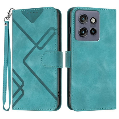 Line Pattern Skin Feel Leather Phone Case, For Motorola Moto G 2025, For Motorola Moto G Play 2025 / G Power 2025, For Motorola Moto G75 5G, For Motorola Moto G35, For Motorola Moto G55, For Motorola Edge 50 Neo, For Motorola Edge 5G 2024              ...