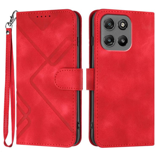 Line Pattern Skin Feel Leather Phone Case, For Motorola Moto G67 Power 5G, For Motorola Moto G06 4G / G06 Power 4G, For Motorola Edge 70 5G / Moto X70 Air 5G, For Motorola Moto G86 Power, For Motorola Moto G86 5G, For Motorola Moto G56 5G              ...