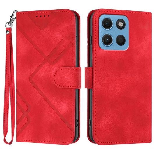 Line Pattern Skin Feel Leather Phone Case, For Motorola Moto G Max / G87 / G77 / G67, For Motorola Moto G47 / G37 / G37 Power 5G, For Motorola Edge 70 Pro 5G, For Motorola Moto X70 Air Pro 5G, For Motorola Moto G17 4G / G17 Power 4G