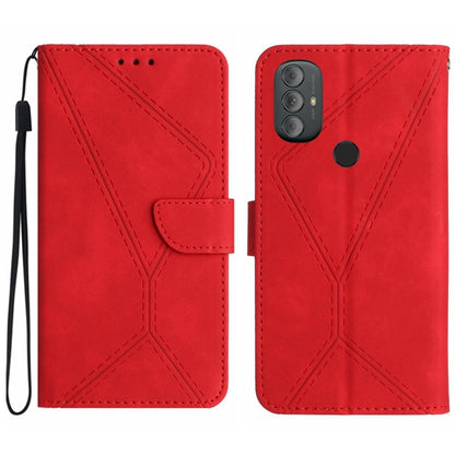 Stitching Embossed Leather Phone Case, For Motorola Moto G Power 2022