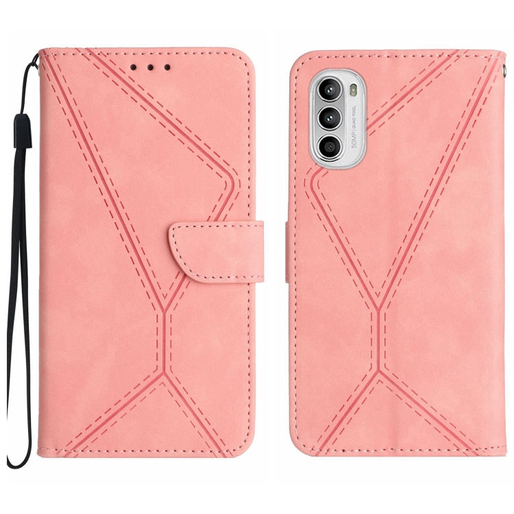 Étui de téléphone en cuir gaufré cousu, pour Motorola Moto G52J, pour Motorola Moto G Stylus 5G 2022, pour Motorola Moto G Stylus 4G 2022, pour Motorola Moto G Power 2022