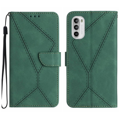 Étui de téléphone en cuir gaufré cousu, pour Motorola Moto G52J, pour Motorola Moto G Stylus 5G 2022, pour Motorola Moto G Stylus 4G 2022, pour Motorola Moto G Power 2022