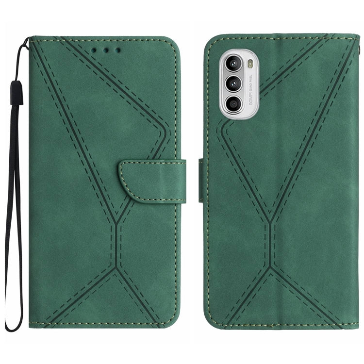 Étui de téléphone en cuir gaufré cousu, pour Motorola Moto G52J, pour Motorola Moto G Stylus 5G 2022, pour Motorola Moto G Stylus 4G 2022, pour Motorola Moto G Power 2022