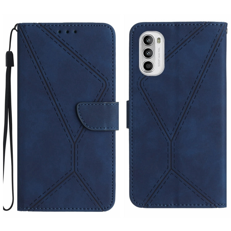 Étui de téléphone en cuir gaufré cousu, pour Motorola Moto G52J, pour Motorola Moto G Stylus 5G 2022, pour Motorola Moto G Stylus 4G 2022, pour Motorola Moto G Power 2022