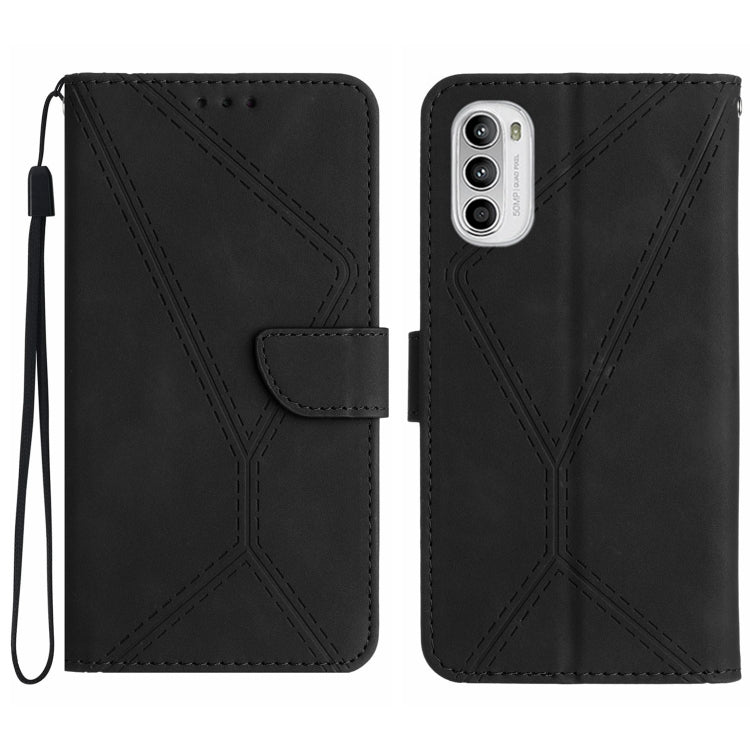 Étui de téléphone en cuir gaufré cousu, pour Motorola Moto G52J, pour Motorola Moto G Stylus 5G 2022, pour Motorola Moto G Stylus 4G 2022, pour Motorola Moto G Power 2022